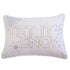 Nneka Let It Snow Ivory Velvet Lumbar Pillow with Insert 14x20