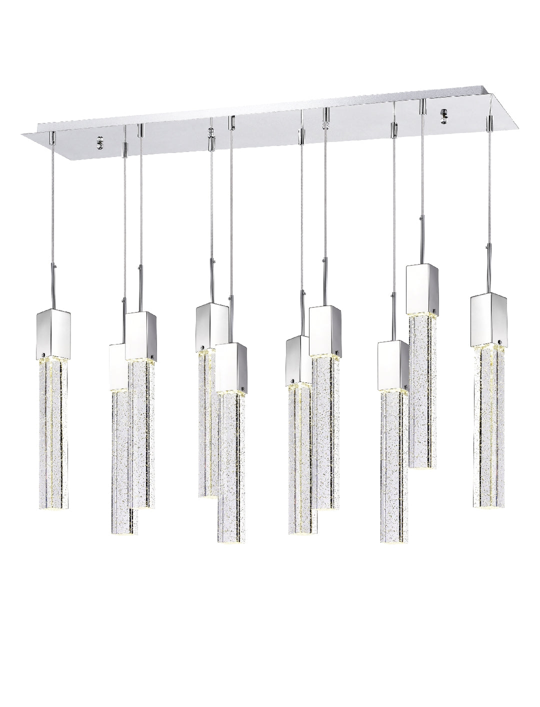 Rectangular Crystal Chandelier // XL 10 Light