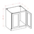 27 Inch White Shaker Full Height Door Vanity Sink Base Cabinet