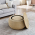 Round Storage Ottoman, 2 In 1 Function, End Table And Ottoman
