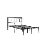 Bed Frame With Storage Headboard With USB C, Type C And LED Light
