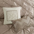 7 Piece Tufted Comforter Set in Taupe