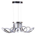 6 Petal Flower Dimmable LED Chandelier // Chrome
