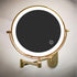 Rechargeable LED Makeup Mirror 10X Magnifying Wall Mount Gold