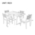 Walker Edison | Outdoor Acacia Wood Dining Table and Chair Set