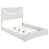 Ives Queen Panel Bed LED Headboard White High Gloss