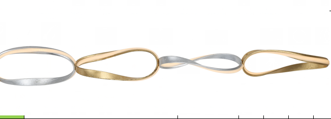 Prague Horizontal Chandelier // Gold and Chrome