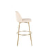 Toriano - Contemporary Fixed Height Barstool With Swivel And Round Footrest (Set of 2)