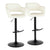 Margarite - Contemporary Adjustable Barstool With Swivel With Rounded T Footrest (Set of 2)