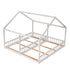 House Platform Beds, 2 Shared Beds, Metal Frame With Guardrails