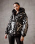 Marble Jacquard Down Fill Coat