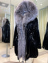 Genuine Silver Fox Fully Lined Hood Rabbit Insulated Parka