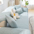 Quilted Geometric Cotton Sofa Cover, Non-Slip & Thick Padded Furniture Covers