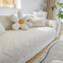 Quilted Geometric Cotton Sofa Cover, Non-Slip & Thick Padded Furniture Covers