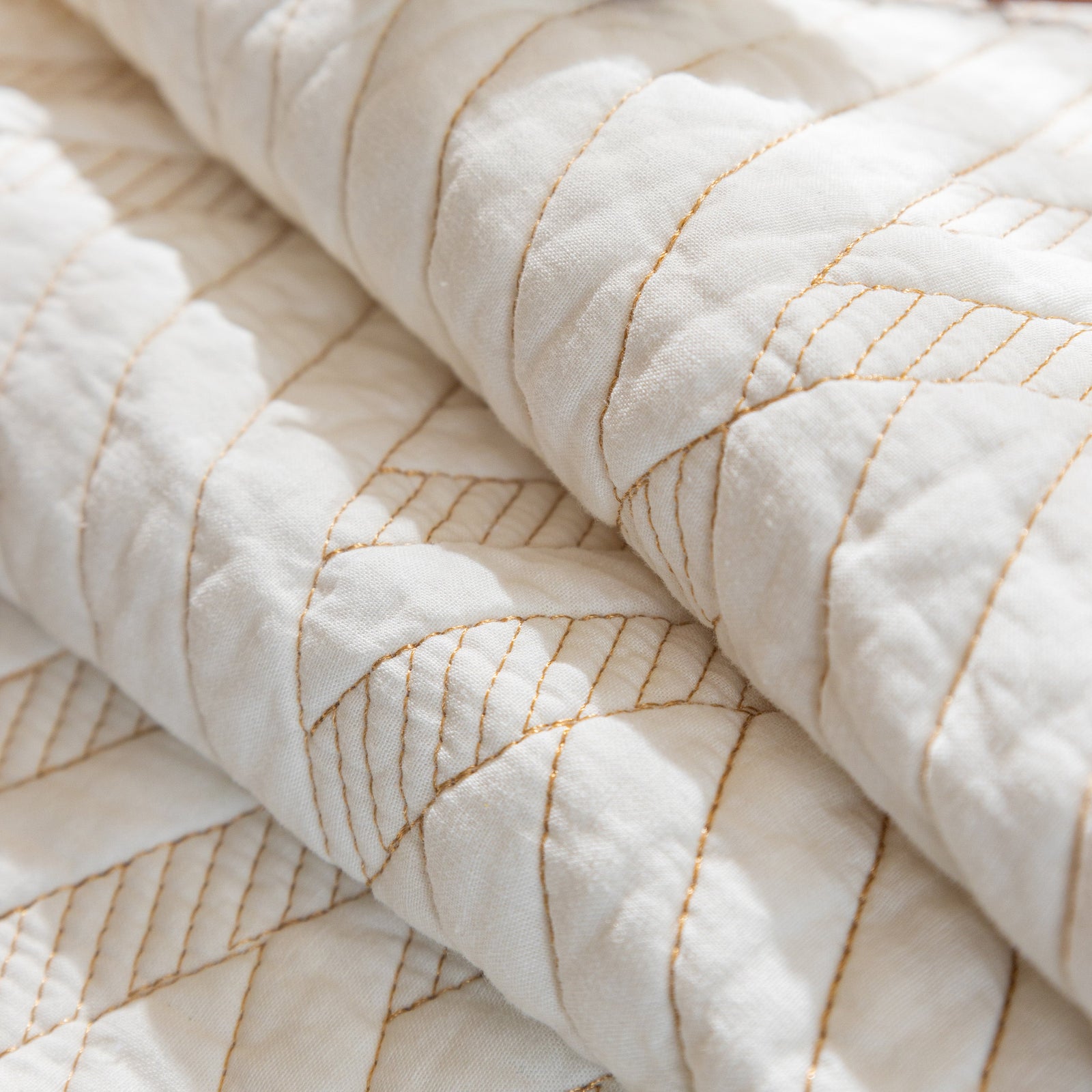 Quilted Geometric Cotton Sofa Cover, Non-Slip & Thick Padded Furniture Covers