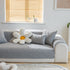 Quilted Geometric Cotton Sofa Cover, Non-Slip & Thick Padded Furniture Covers