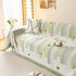 Geometric Chenille Sofa Throw Cover, Breathable Couch Protector with Tassel Fringe
