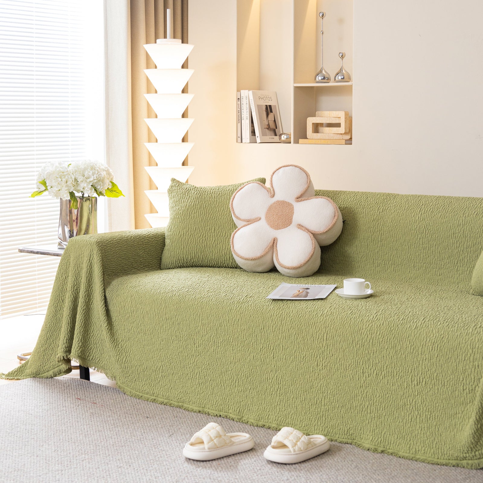 Sofa Throw Covers L-Shape Sectional Couch Cover for Dogs Cats Furniture Protector