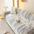 Geometric Chenille Sofa Throw Cover, Breathable Couch Protector with Tassel Fringe
