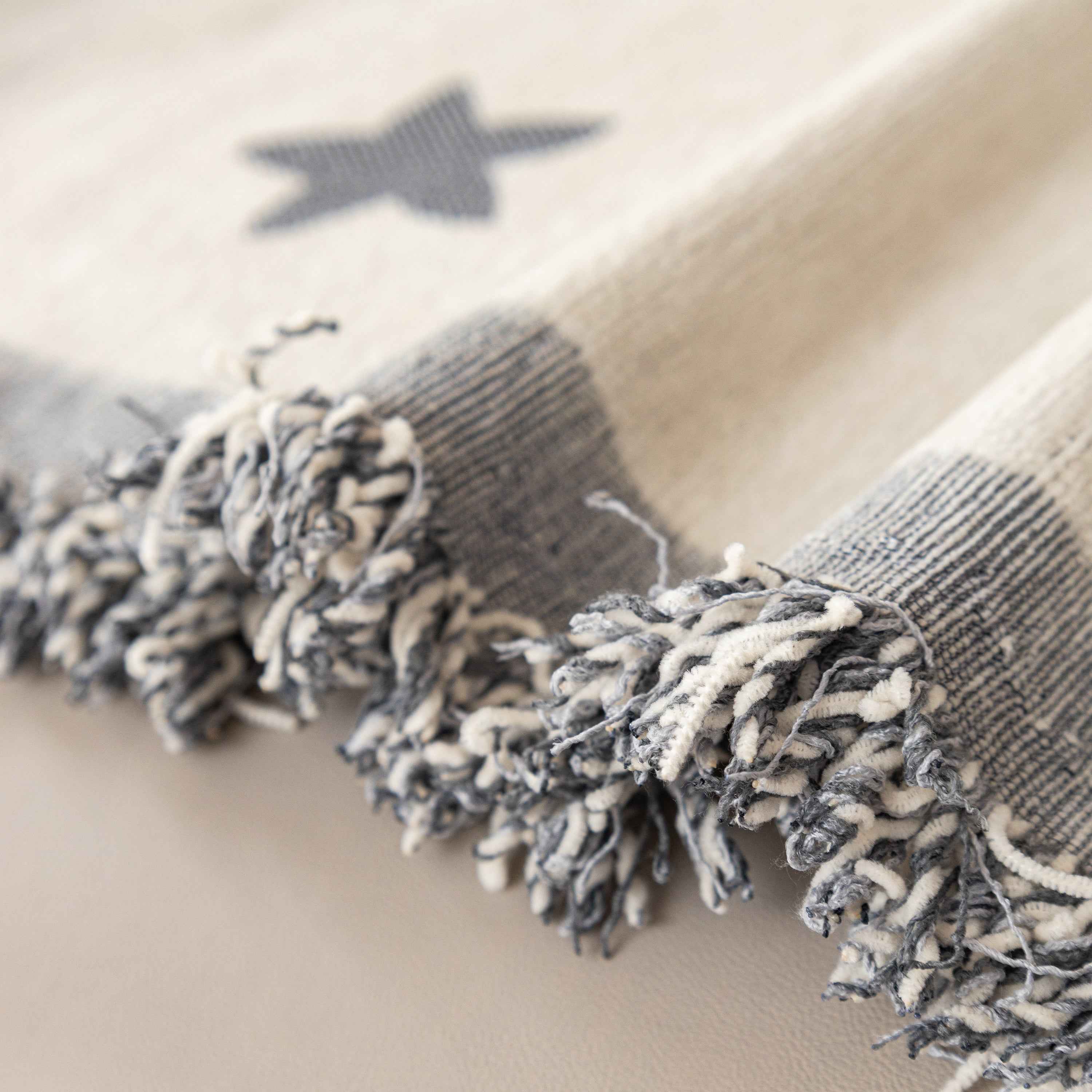 Geometric Chenille Sofa Throw Cover, Breathable Couch Protector with Tassel Fringe