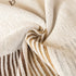 Geometric Chenille Sofa Throw Cover, Breathable Couch Protector with Tassel Fringe