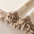 Geometric Chenille Sofa Throw Cover, Breathable Couch Protector with Tassel Fringe