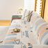Geometric Chenille Sofa Throw Cover, Breathable Couch Protector with Tassel Fringe