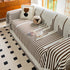 Boho Stripe Sectional Couch Cover Soft Chenille Sofa Slipcovers Blanket on The Sofa for Living Room