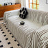 Boho Striped Jacquard Throw Sofa Slipcover Chenille Sofa Throws for Couches for Pets Kids Home Decor