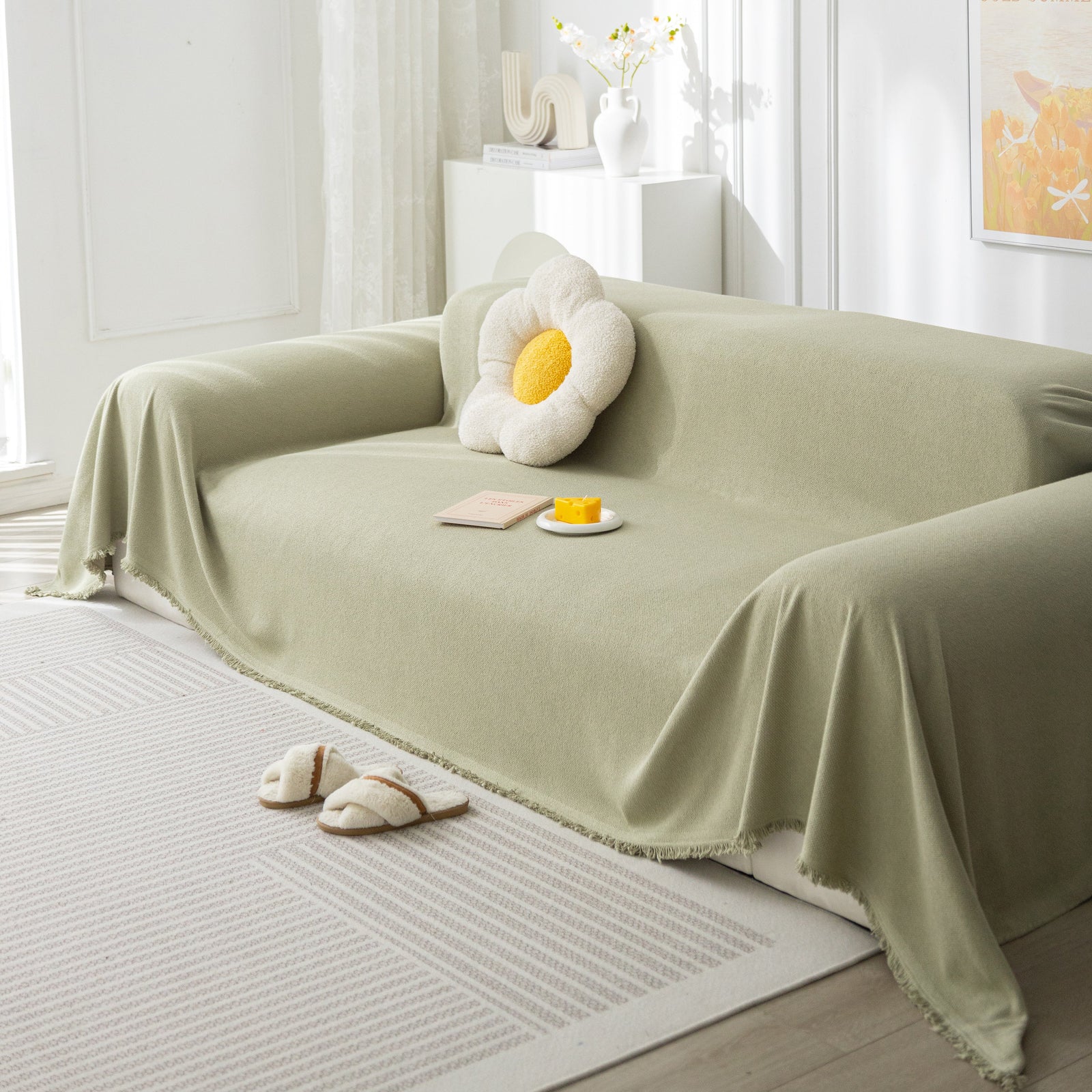 High-Tech Fabric Splash-Resistant Pet Furniture Covers for Sectionals, Dustproof Blanket for Couch