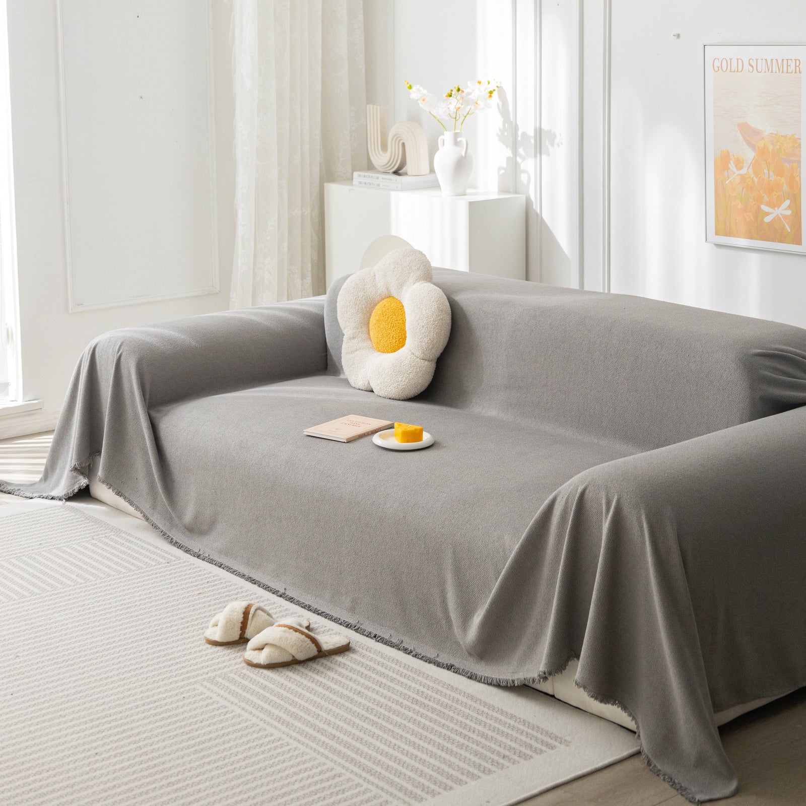 High-Tech Fabric Splash-Resistant Pet Furniture Covers for Sectionals, Dustproof Blanket for Couch
