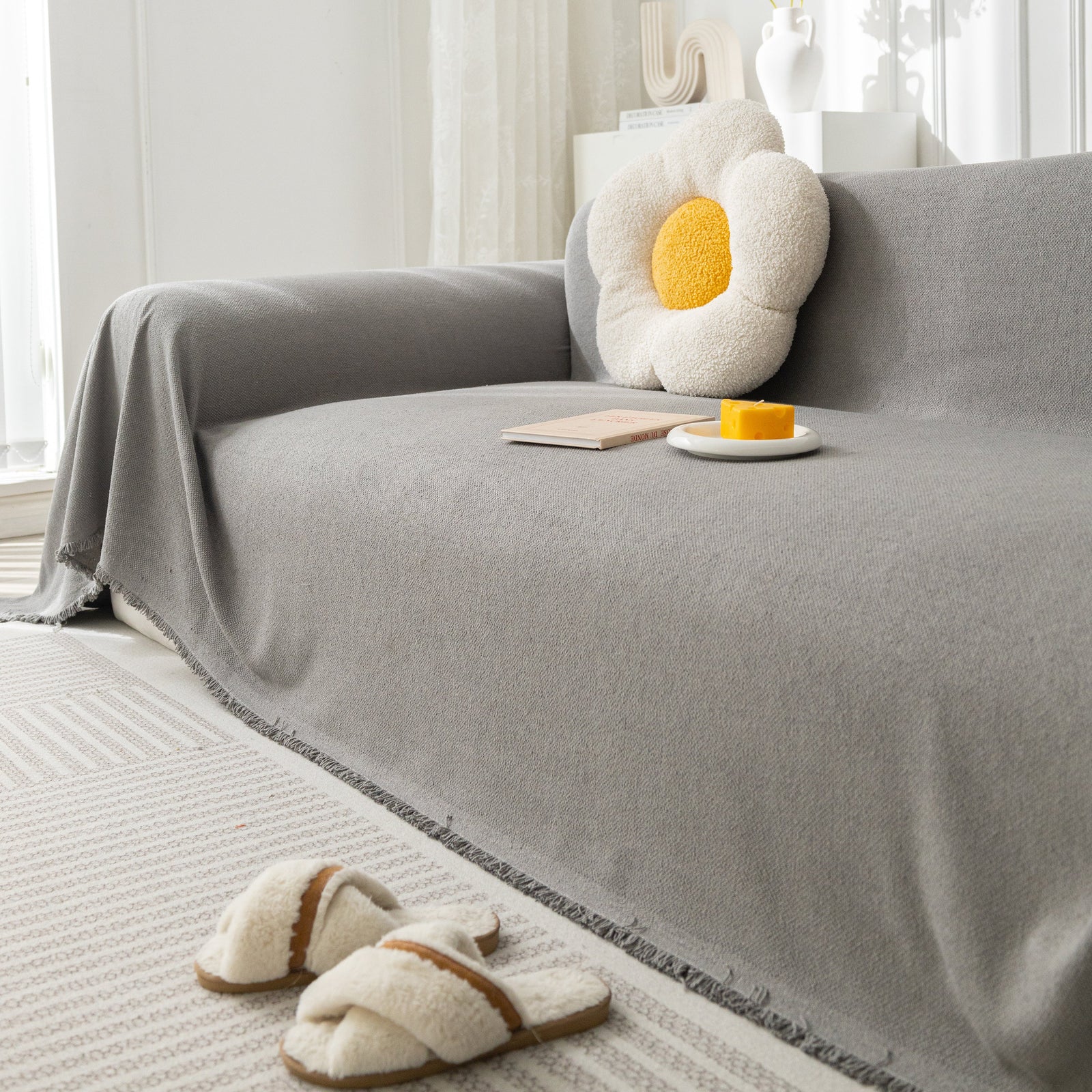 High-Tech Fabric Splash-Resistant Pet Furniture Covers for Sectionals, Dustproof Blanket for Couch