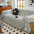 Boho Striped Jacquard Throw Sofa Slipcover Chenille Sofa Throws for Couches for Pets Kids Home Decor