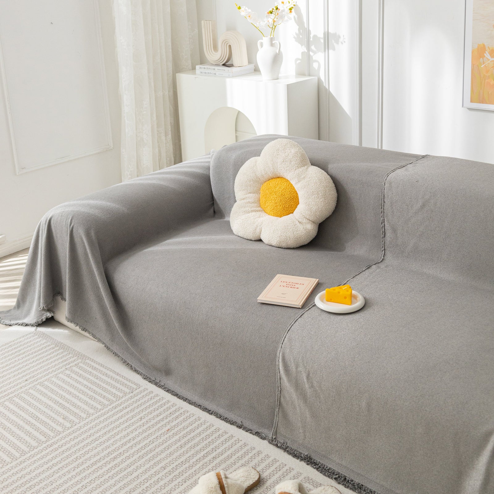 High-Tech Fabric Splash-Resistant Pet Furniture Covers for Sectionals, Dustproof Blanket for Couch