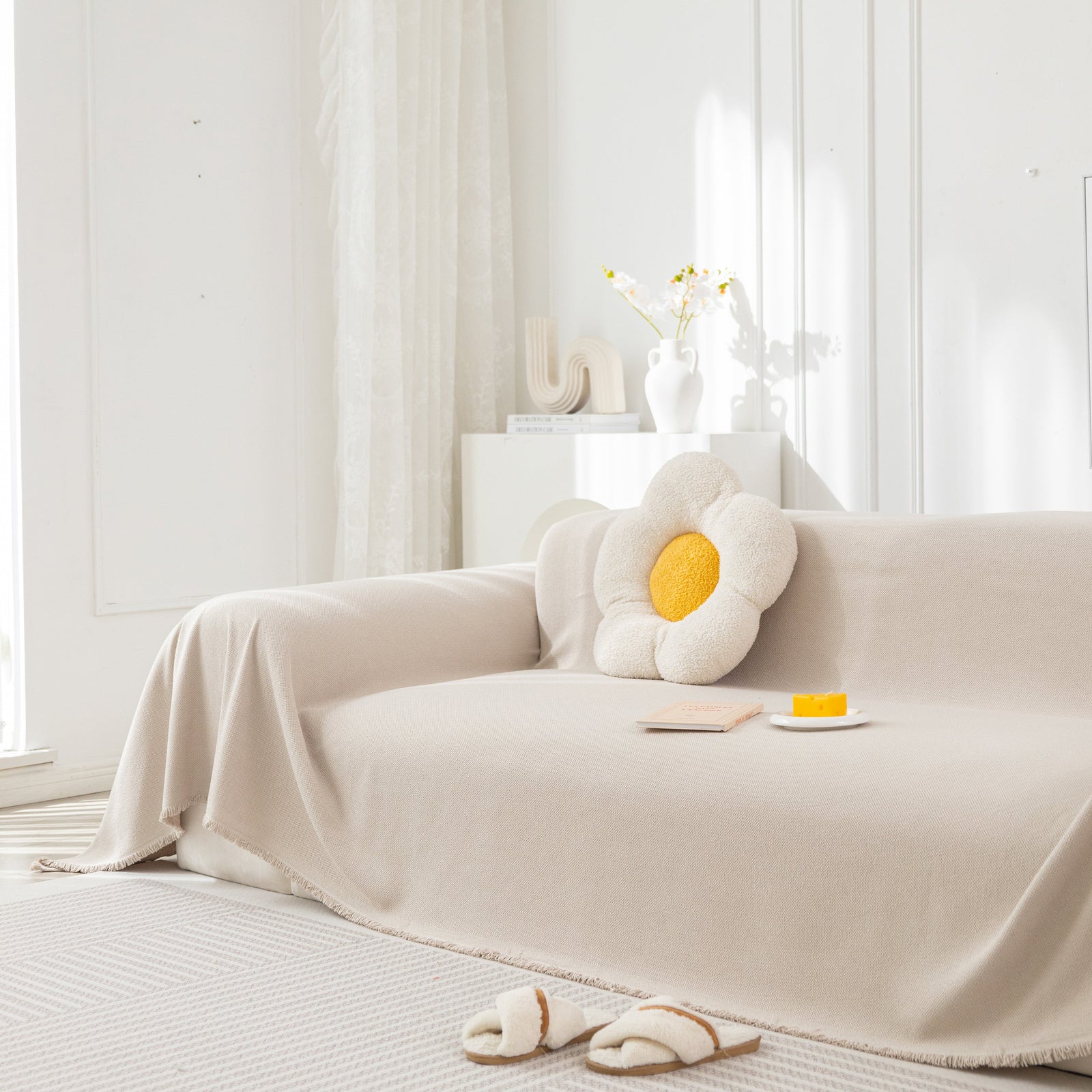 High-Tech Fabric Splash-Resistant Pet Furniture Covers for Sectionals, Dustproof Blanket for Couch
