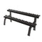 2-Tier 10 Pairs Round Tube Dumbbell Rack - Black