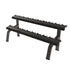 2-Tier 10 Pairs Round Tube Dumbbell Rack - Black