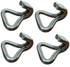 2" Stainless Steel Double "J" Hooks | 4 PACK