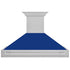 ZLINE 48" Autograph DuraSnow Stainless Blue Wall Range Hood 8654SNX-BG-48