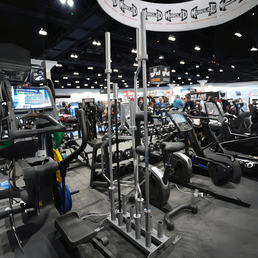 Vertical Olympic Bar Rack - 10 Bar - Muscle D Fitness -  Sturdy Vertical Olympic Bar Holder