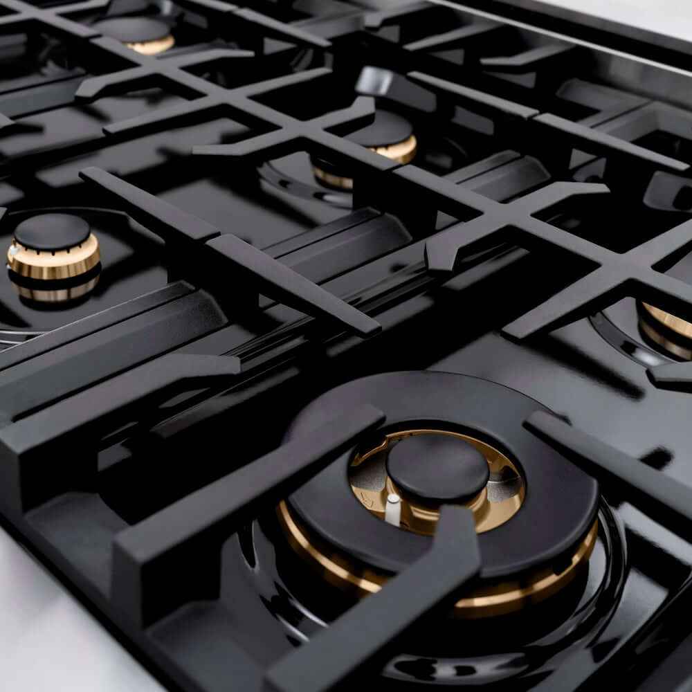 ZLINE 48" Dual Fuel Range, Gas Cooktop, Electric Convection Oven Stainless Steel, Champagne Bronze CDRZ-48-CB