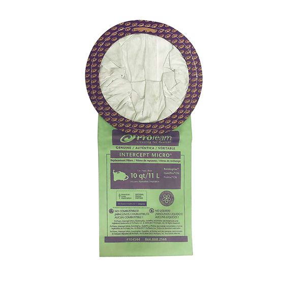 Proteam Intercept 104544 Micro Filter Bags for Select 10 Quart ProTeam Canister Commercial Vacuum Cleaners, 10-Pack