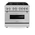 ZLINE 36 " Package Range RA36, Range Hood KB, Microwave MWD-1 , Dishwasher DWV-24,  4KP-RARH36-MWDWV
