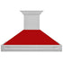 ZLINE 48" Autograph DuraSnow Red Stainless Wall Range Hood 8654SNX-RM-48