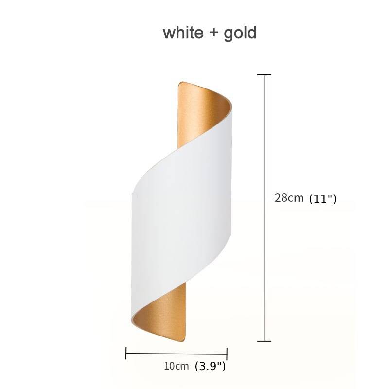 Creative White/Black Outdoor Aluminum Waterproof Wall Lamp For Courtyard