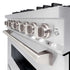 ZLINE 36" Dual Fuel Range, Gas Cooktop, Electric Convection Oven DuraSnow® Stainless Steel, Brass Burners CDRS-BR-36