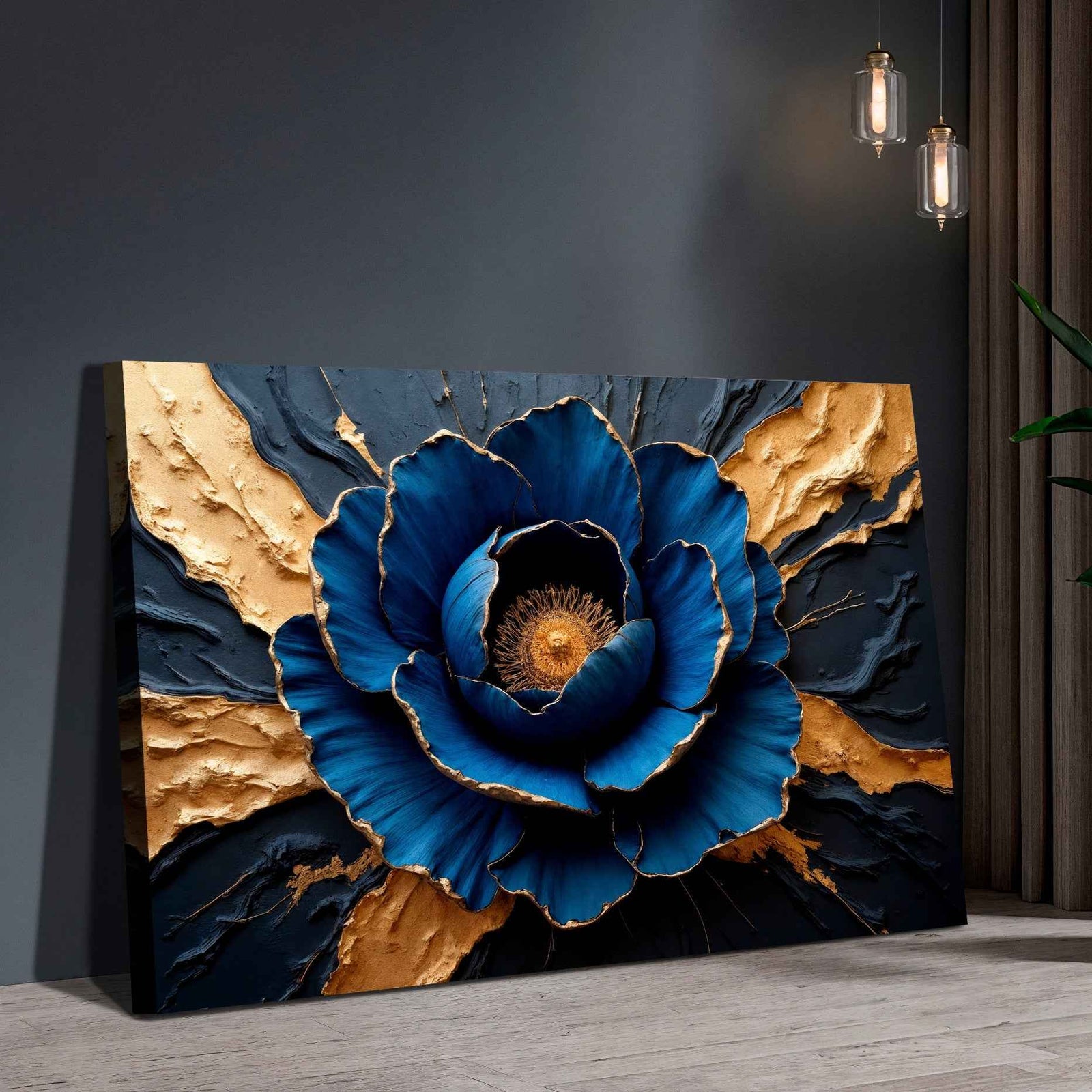 Sapphire Bloom Wall Art