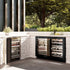 ZLINE 24" Touchstone Dual Zone 44 Bottle Wine Cooler Black Stainless Steel Glass Door Polished Gold Handle  RWDOZ-BS-24-G