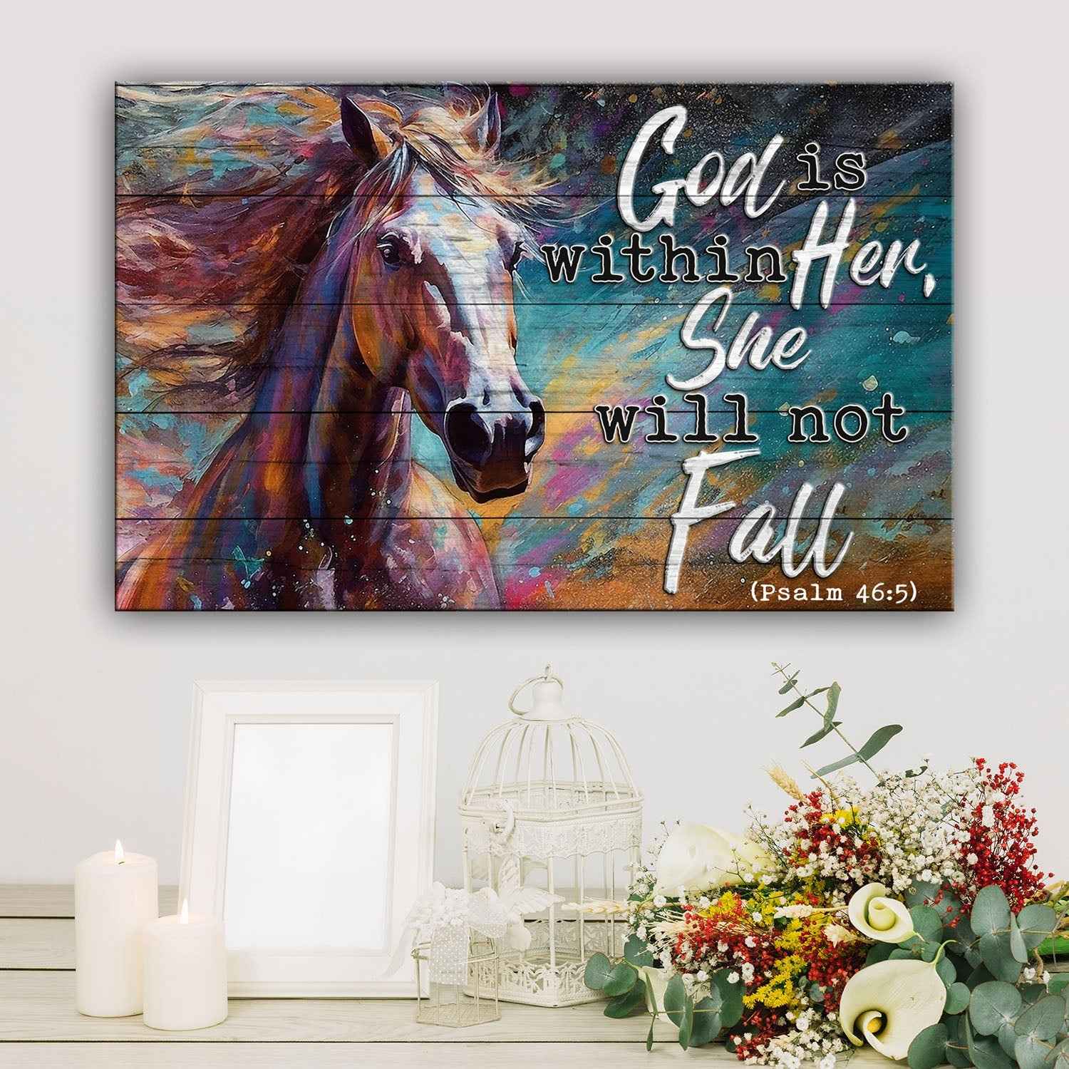 God Is Within Her She Will Not Fall Psalm 46:5 Faith Sign V