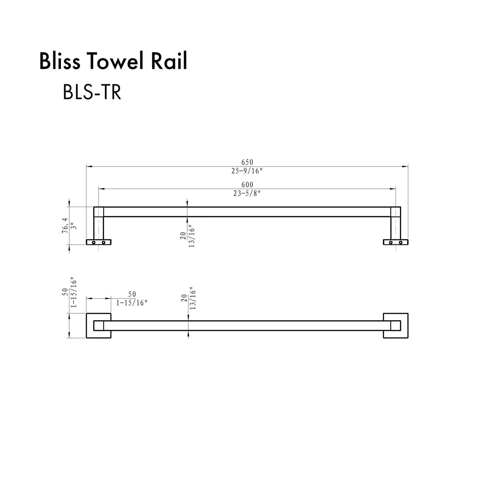 ZLINE Bliss Towel Rail BLS-TR-MB